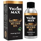 VIGORE MAX Best Natural Men's Beard Oil (4 fl. oz.) Handcrafted, Organic Moisturizer & Conditioner | Promote Thicker, Healthier Facial Hair, Mustache | Reduce Frizz