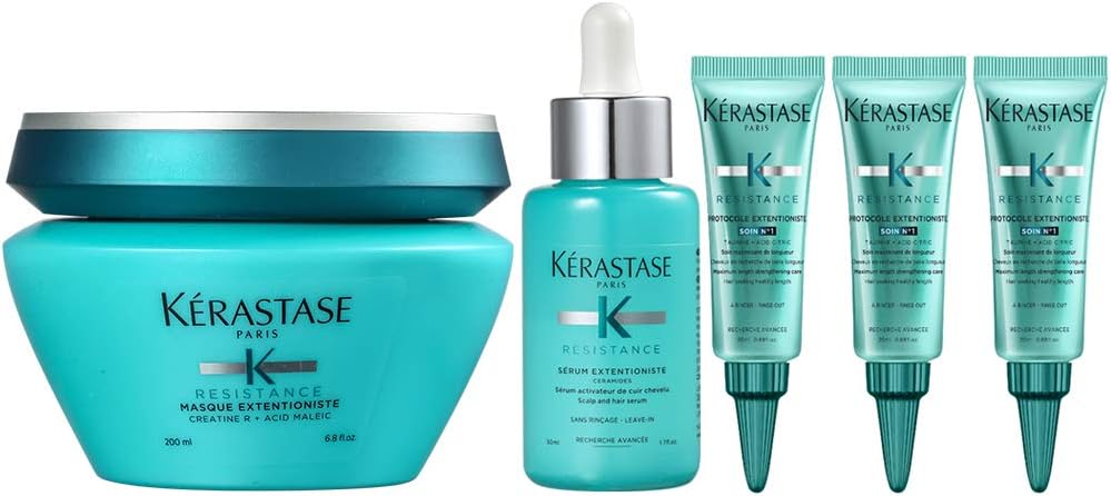 Resistance Serum Extentioniste 1.7 Oz, Masque Extentioniste 6.8 Oz & Protocole Extentioniste Soin No 1 Tube 0.68 Oz (3 Pack)