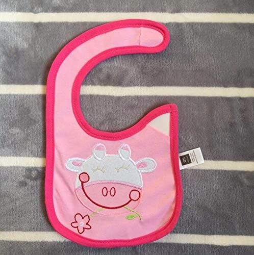 Wadyx 1 Pcs Baby Aprons Cute Cartoon Pattern Toddler Animal Style Saliva Towel Cotton Fit 0-3 Years Old Infant Burp Cloths