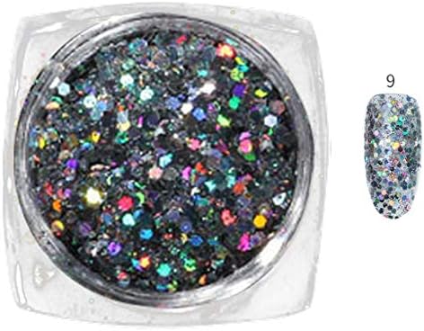 Sequins Nail Glitter Nail Art and Decoration Stickers Acrylic 3D Glitter Mixed Color Sequins Manicure Multi-shaped Glitter Confetti Goosun Colorful Sequins for DIY Crafts