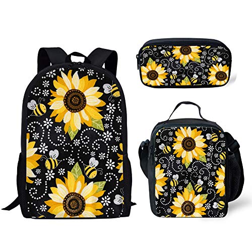 sunflower backpack and lunchbox