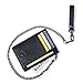 SOS EDC Minimalist Saffiano Leather RFID Blocking Anti-theft Wallet with Removable Chain