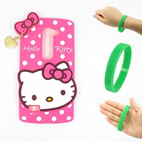 LG K7 Case,LG Tribute 5 Case,LG Escape 3 Case,Bat King 3D Cute Cartoon Hello Kitty Soft Silicon Gel Rubber Case Cover Skin for LG K7/LG Tribute 5 LS675/LG Escape 3(Rose Hello Kitty)