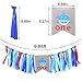 7 Colors Kids Baby Shark 1st Birthday Party Decoration Pack Includes 1 Baby High Chair Ribbon Banner and 1 Shark Baby Happy Birthday Banner Shark Themed First Birthday Party Supplies…