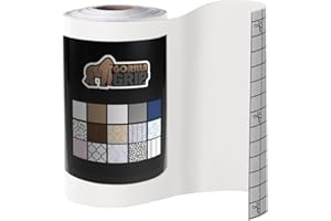 Gorilla Grip Peel and Stick Paper for Book Covers, Countertops, Drawers, Kitchen Cabinets, Shelves, and Crafts, Protective Easy Install Removable Vinyl Adhesive Liners, 11.8 INx20 FT Roll, Clear Matte