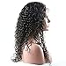 Curly Human Hair Full Lace Wigs 130% Density Brazilian Loose Deep Curly Wig for Black Women Natural Color 16 inch