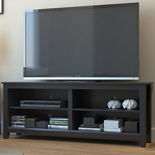 Ryan Rove Mission 58" Modern Wood Storage TV Stand Console Entertainment Center in Ebony