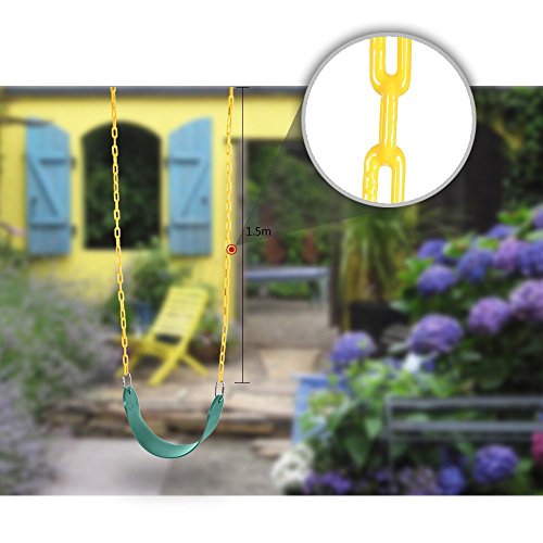 JGS Baby Swing Set Sets-Iron Chain Outdoor Playset-Backyard Playground Equipment（US STOCK） (Dark Green) - Thumbnail 2