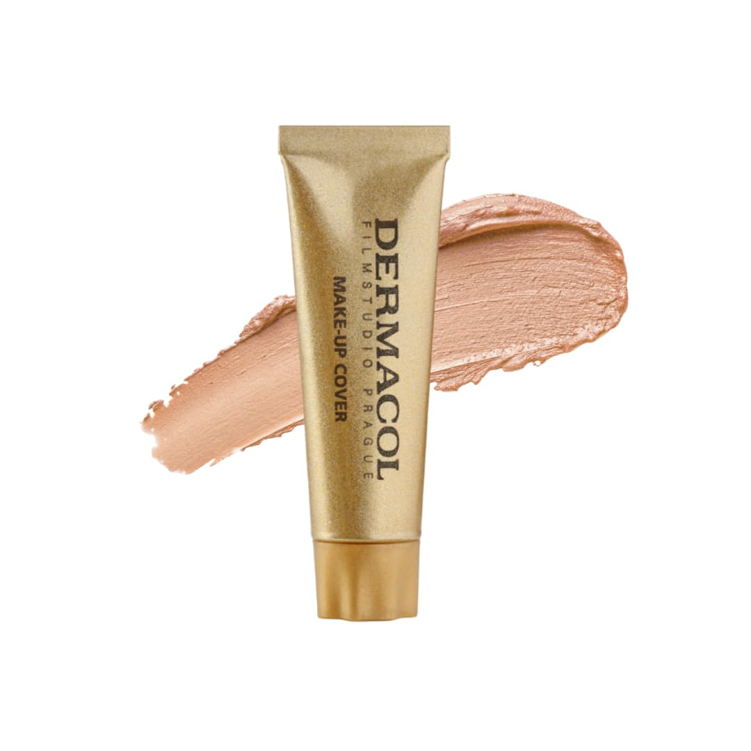 Dermacol Mini Full Coverage Foundation 13g, Liquid Matte Makeup with SPF 30, Waterproof Foundation for Oily Skin, Acne & Under Eye Bags, Long-Lasting Makeup Products Shade - 211