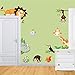 Botrong Jungle Animal Cartoon Cute Monkeys Big Trees Removable Wall Stickers Home Decor Decals For Children's Room Nursery