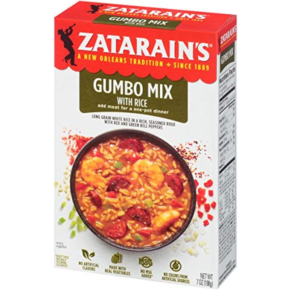 Zatarain's Gumbo Mix, 7 Oz (Pack Of 12) Wild Rice Produce Grocery