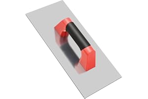 DEKEones Drywall Trowel, 12" X 5" Stainless Steel Concrete Finishing Trowel with Soft Grip Handle for Grouting Plastering Flooring Finishing Hand Tools