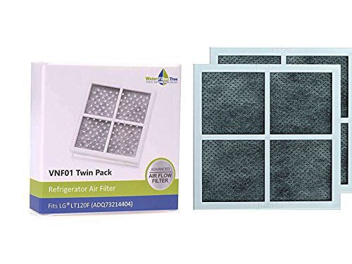 2 x Replacement Refrigerator Air Filter - LG LT120F, ADQ73214402, ADQ73214404 - Twin pack