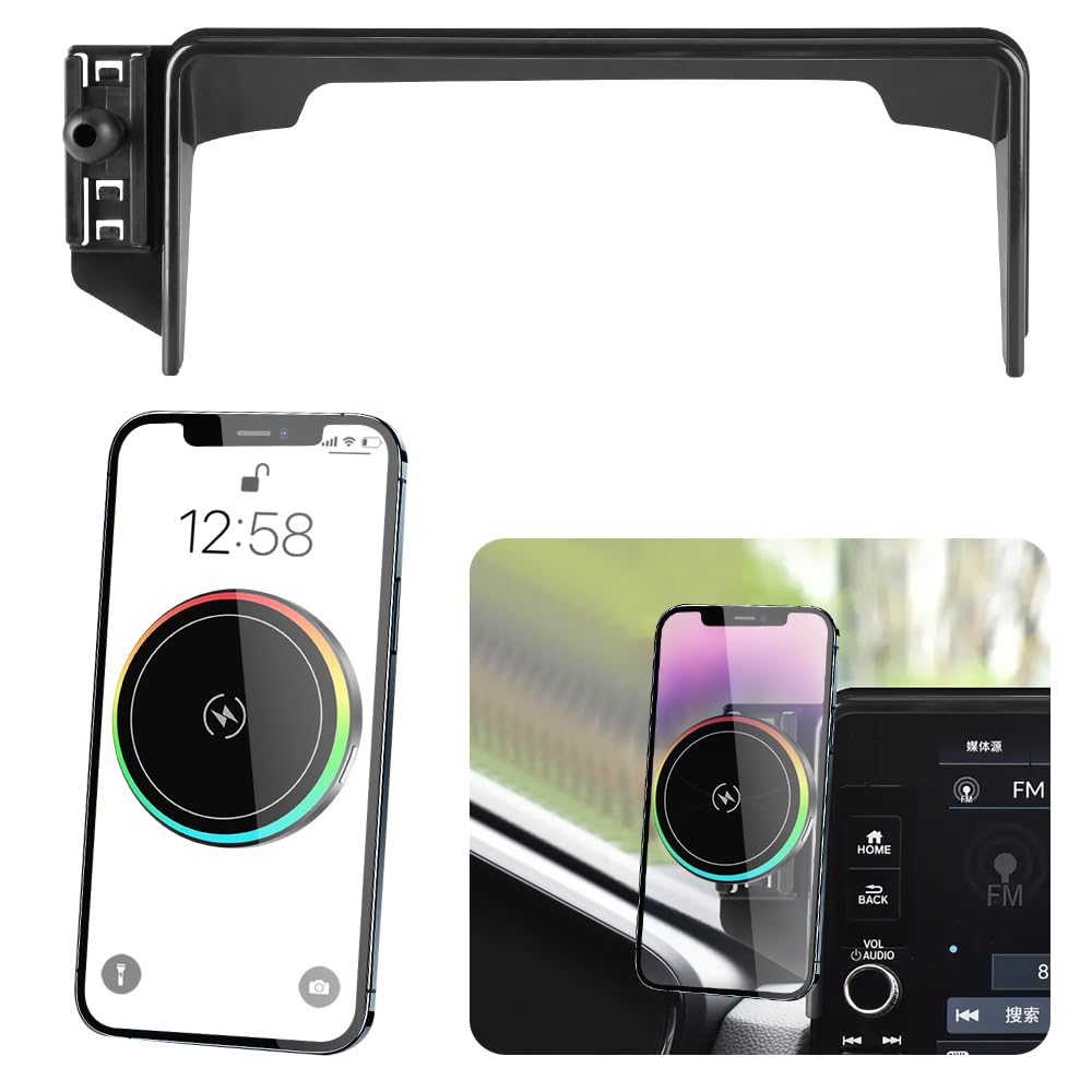 Photo 1 of LUNQIN Car Magnetic Phone Mount for Honda CRV CR-V 2023 2024 2025 2026 and Honda HRV HR-V 2023-2026 Auto Interior Accessories Best Cell Phones Holder Fast 15W Wireless Charger Charging Screen Stand