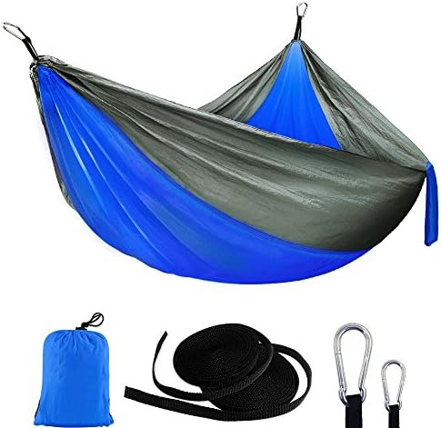 VMPEBL YAOEPS XGEQNN Outdoor Camping Hammock - Portable Nylon Parachute Lightweight Hammocks Anti-fade Nylon Single and Double Hammock with Tree Straps