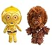 Star Wars Funko (Set of 2), C3po and Chewbacca, Disney Galactic Plushies Cute Stuffed Animals Plush Toys For Kids & Adults