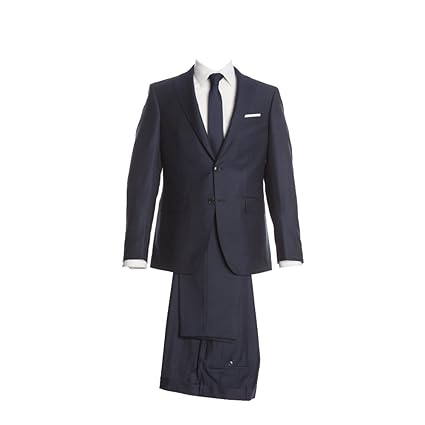 Barutti Anzug Dunkelblau feinste Struktur Comfort Fit normaler Schnitt 100% Pure Wool Schurwolle Super 150S Sakko Clarenzio A