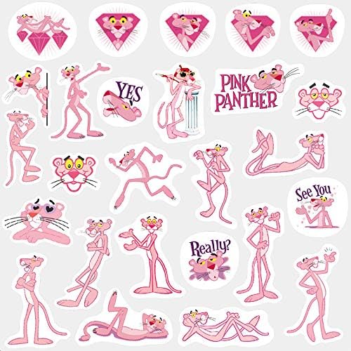 uyfrtdredswes Cute Kawaii Cartoon Animal Pink Panther Sticker Package Decorateative Stationery Stickers Scrapbooking Diary Album Scrapbook