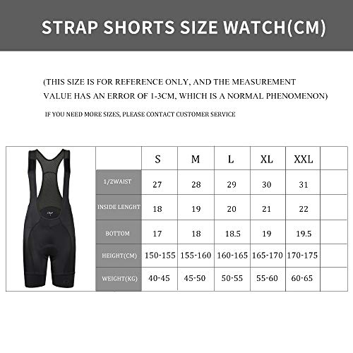 Women's Bib Shorts Tights Bicycle Pants Bicycle Pad Bicycle Clothing (Black, L) - Thumbnail 6
