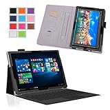 Surface Pro 4 Case - Exact [PRO Series] - [Professional][Drop Protection] Slim-Fit PU Leather Folio Case for Microsoft Surface Pro 4 Tablet Black