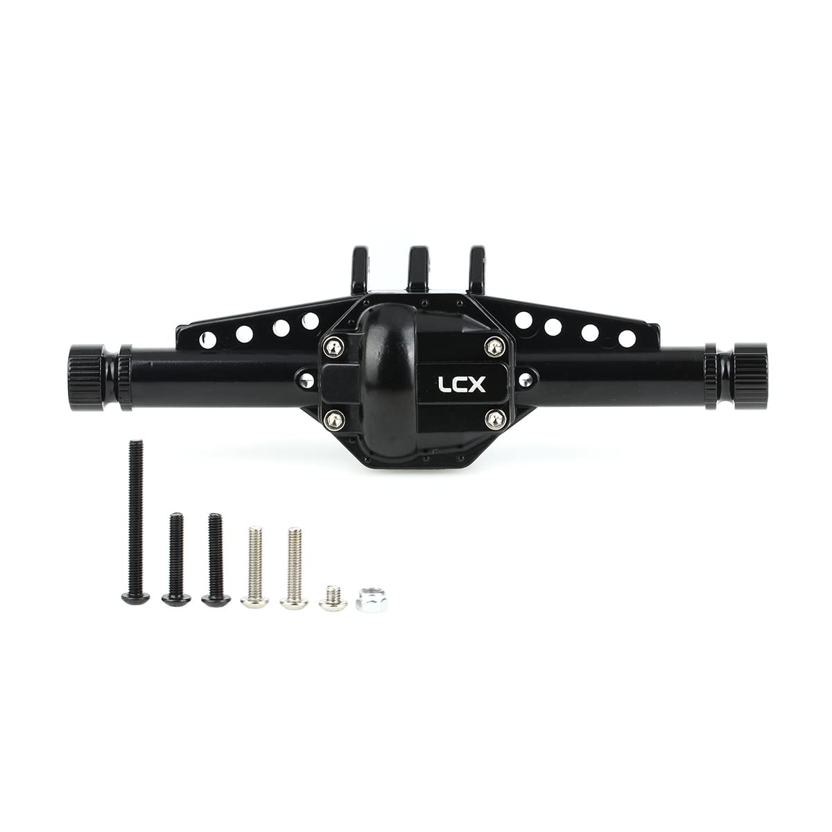 LCX Racing 1/10th RC Crawler Car Front Rear Axle Housing w/Differential Cover for RC Car Axial SCX10 II 90046 90047, Upgrades Parts Accessories