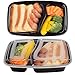 35oz Meal Prep Containers - 2 Compartment Bento Lunch Box with Lid, Snack Boxes - Stackable, Reusable, Microwave, Leak Proof, Dishwasher & Freezer Safe - Fix & Food Storage Containers