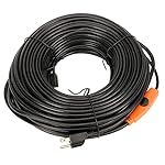 9milelake Heat Roof Gutter De-icing Ice Snow Melter Cable Tape Kit - 200ft ,With Thermostat: On：6±3℃ Off：13±3℃