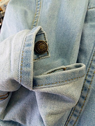 Oversized Denim Jacket for Women Long Sleeve Classic Loose Jean Trucker Jacket (S, Pale Blue Washed)