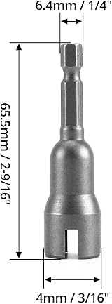QWORK Power Wing Nut Driver 1/4 Inch Hex Shank Steel 2 Packs view 5