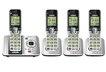 VTech CS6529-4 DECT 6.0 Phone Answering System with Caller ID/Call Waiting, 4 Cordless Handsets, Silver/Black