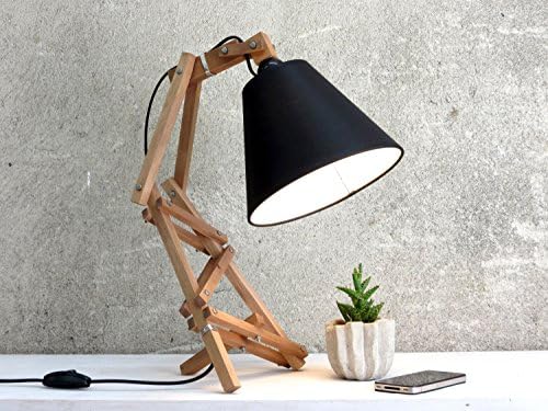 Ferm I, geometric lamp, structure lamp, desk lamp, night lamp, textile shade, shade lamp, wooden shade lamp, elements lamp, wooden desk lamp