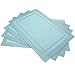 PIGCHCY Placemats,Heat Insulation Non Slip Plastic Placemats,Washable Easy to Clean Woven Vinyl Kitchen Stain Resistant Placemats for Dining Table Set of 4(Sky Blue)