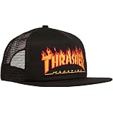 Flame Embroidered Snapback Hat 