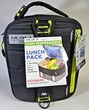 Expandable Lunch Pack Ultra Arctic Zone Bento Containers 2 Ice Packs Black Yellow