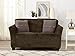 Great Bay Home Velvet Plush Stretch Loveseat Slipcover. Velvet Loveseat Furniture Protector, Soft Anti-Slip, High Stretch (Loveseat- 2 Seater, Walnut Brown)