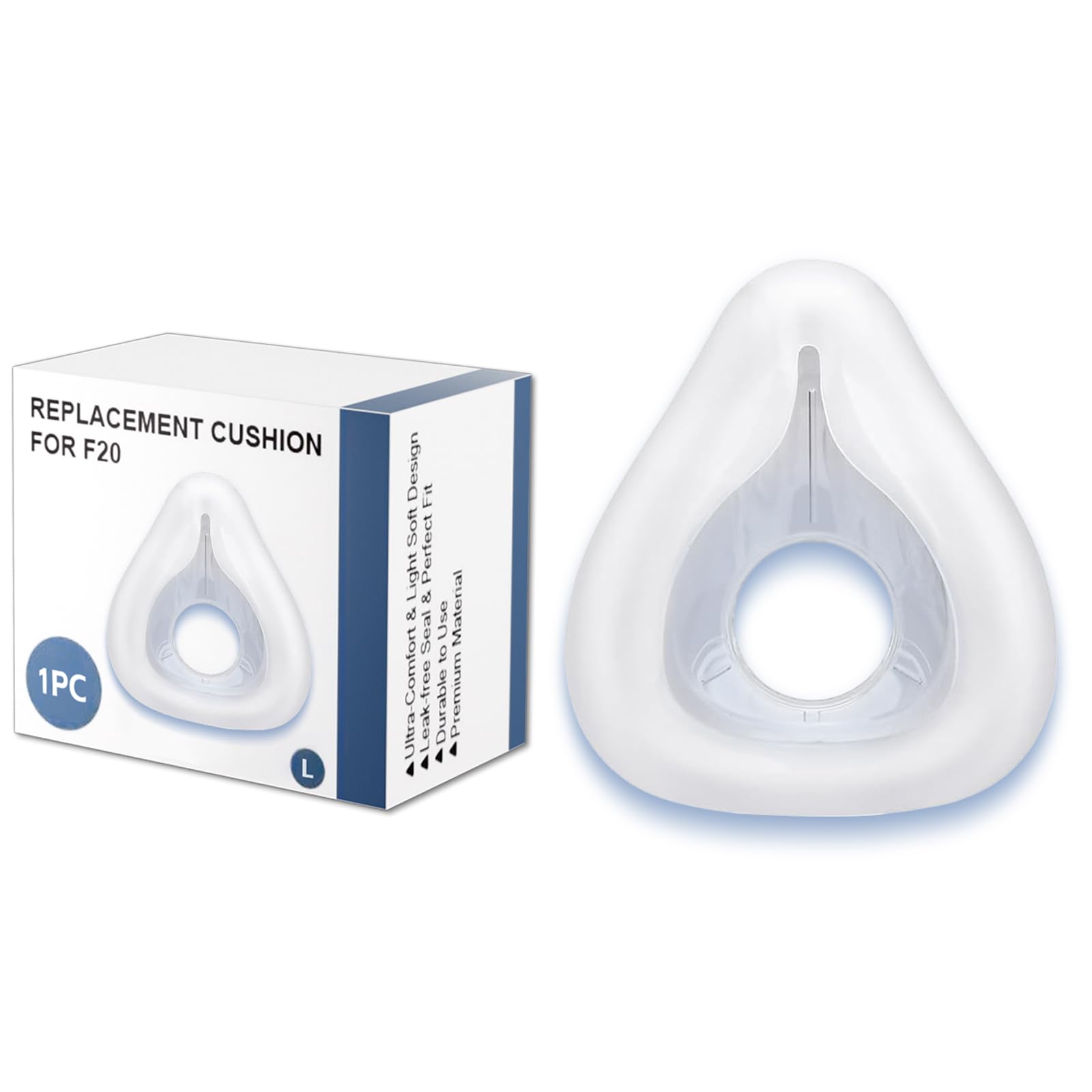 Photo 1 of 1 Pack Replacement Cushion Compatible with ResMed AirFit F20 Large, F20 Full Face CPAP Mask Cushion Supplies, Covers Nose and Mouth (1)