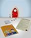 The Irish Fairy Door Company - Red Arched Door - Includes Magic Key in a Bottle, 3 Stepping Stones, Fairy Lease Agreement, Notepad, and Fairy Welcome Guide