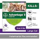 Bayer Advantage II Flea Prevention for Large Cats, over 9 lb, 1 dose