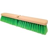 Teravan 18 Inch Flow Through Very Soft Flagged-End Wide Brush Head, Green | Essential Flagged-End Bristle Brush for Gentle Car Wash, RV, Boat, Window &amp; Floor Cleaning, Compatible with Pole Handle