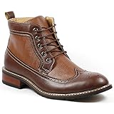 Ferro Aldo MFA-806278 Men's Brown Lace Up Wing Tip Perforated Dress Ankle Boot (10.5)