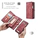 AKHVRS Galaxy S8 Plus Wallet Case,Premium Leather Folding Flip Wallet Case Cover with Card Slots Magnetic Closure Protective Cover Detachable Wallet Folio for Samsung Galaxy S8 Plus Red