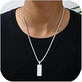 ZDIFDIC Fashion Stainless steel Money Dollar Pendant Necklace $100 One Hundred Dollar Large Bill Money Pendant for Women Men Hip Hop Titanium Dollar Bill Tag Charm Pendant Necklace Box Chain(silver)
