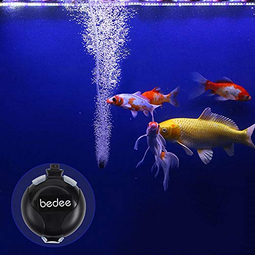 bedee Mini Fish Air Pump for Aquarium Ultra Silent High Energy Saving Quiet Oxygen Air Pump Aquarium for Fish Tank with Air Stone and Silicone Tube