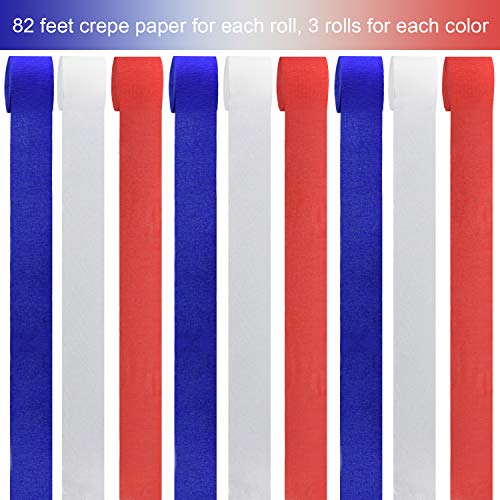 image for Zhanmai 738 Feet Totally Crepe Paper Streamers 4th of July Crepe Paper