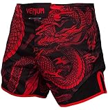 Venum Men's Dragon's Flight Short Cut Fight Shorts MMA Black/Red