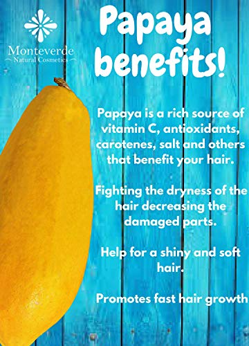 Papaya & Beeswax Hair conditioner (14 oz)- With Lemon and Ylang Ylang essential oil, Avocado extract- For soft and shine hair - Sulfate, Paraben free- With natural ingredients - Moisturizing.