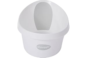 BEABA by Shnuggle Toddler Bath Tub, Cozy Foam Back Rest, Lightweight, Includes Handy Drain Plug, Baby Essentials, Baby Bath Tub, 12 Months and up, (Grey)