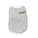 Howstar Pet Shirt, Dog Cat Clothes Puppy Classic Vest Striped T-Shirt Pet Summer Apparel (Black, XL)