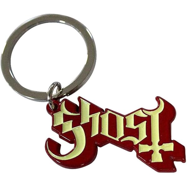 Ghost GHOST キーフック チェーン Ghost Keyring Keychain Classic Band Logo Official Metal Size
