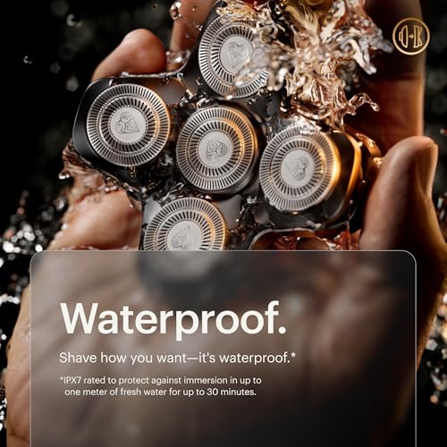 MANSCAPED® The Dome Shaver™ PRO Head Shaver for Bald Men – Five Rotary Blade Design with SkinSafe® & FlexAdjust Technology, Waterproof, USB-C & Wireless Charging Compatible with Travel Lock